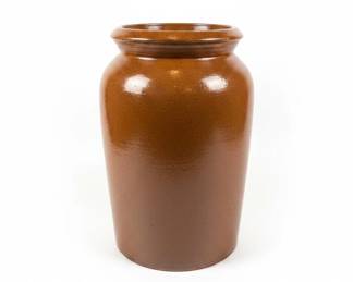 Antique Stoneware Crock with Applied Handles
