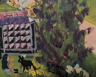 Emma Schrock Pairing the Quilts Folk Art Painting second image