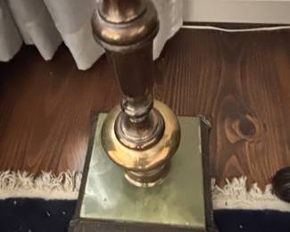Vintage Stiffel Brass and Marble Table Lamp Base