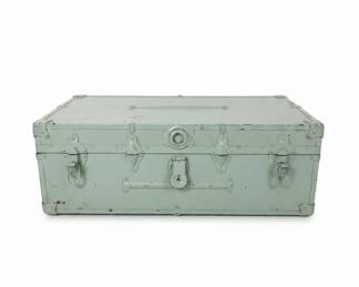 Vintage Metal Steamer Trunk