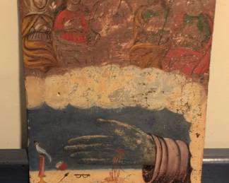 Mexican Retablo La Mano Poderosa