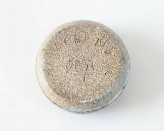 Handmade Stoneware Pot with Incised Markings second image