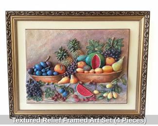 Textured Relief Framed Art Set  Pieces fourth image