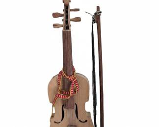 Handmade Wooden Rabeca with Bow