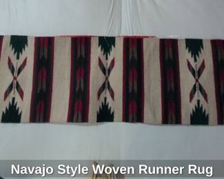 Navajo Style Woven Runner Rug