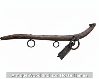 Antique Wood and Iron Horse Hames