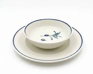 Corelle Livingware Olive Branch Dinner Plate and Bowl Set