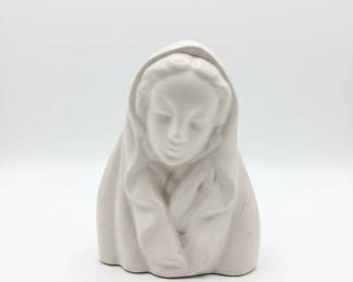 White Ceramic Madonna Bust