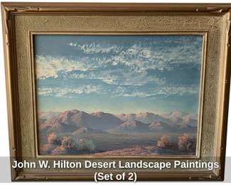 John W. Hilton Desert Landscape Paintings Set of  third image