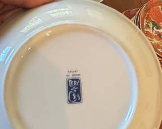 Arita Imari Peacock Porcelain Tea Cup and Saucer Set