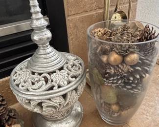 Ornate Decorative Urn with Finial