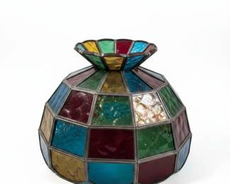 Vintage Stained Glass Lampshade