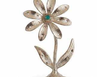 Assorted Decorative Trinkets and Collectibles, including Beaded Jewelry Box, Floral Sculpture, Picture Frame, Golf Club Lighter, and Las Vegas Themed Box second image