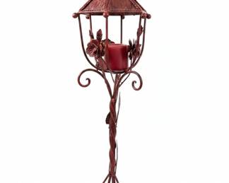 Ornate Wrought Iron LanternStyle Candelabra