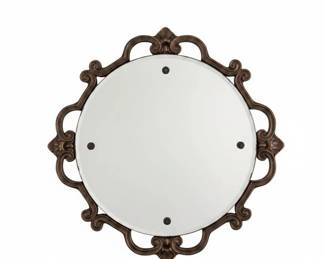 Ornate Gilt Metal Wall Mirror