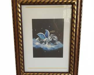 Framed Art Print of Angel Shih Tzu
