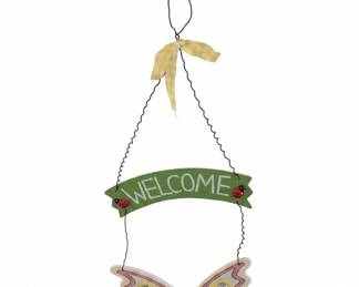 Welcome Butterfly Door Hanger