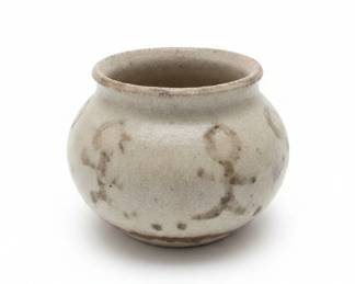 Handmade Stoneware Pot with Incised Markings
