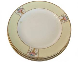 Vintage HandPainted Floral Porcelain Plates  Noritake Style