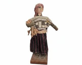 Handmade Guatemalan Folk Art Doll  Woman in Traditional Attire
