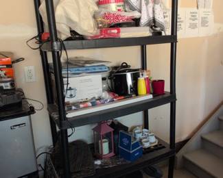 Gracious Living Tier Black Plastic Shelving Unit