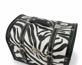 Zebra Print Storage Trunk