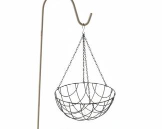 Wrought Iron Hanging Basket with Shepherds Hook