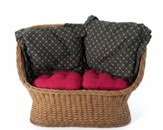 Wicker Peacock Chair with Cushions second image