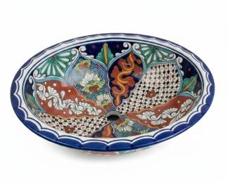HandPainted Talavera Ceramic Vessel Sink