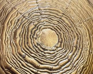 GoldTone Tree Ring Accent Table
