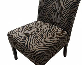 Zebra Print Accent Chair