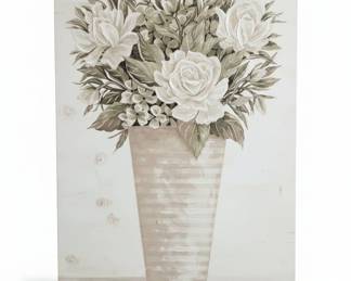 Cindy Jacobs Punched Tin Floral Canvas Print