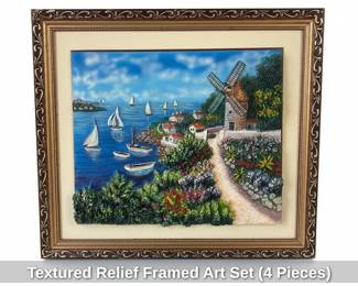 Textured Relief Framed Art Set  Pieces third image