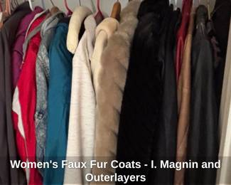 Womens Faux Fur Coats  I. Magnin and Outerlayers