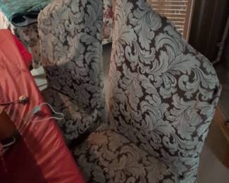 Damask Upholstered Dining Chairs Set of  third image