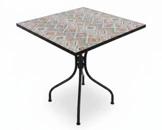 Mosaic Top Bistro Set with Two Chairs second image