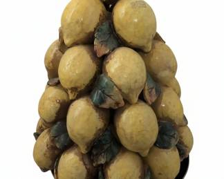 Italian Majolica Lemon Topiary