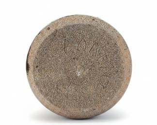 Stoneware Vase with Incised Markings second image