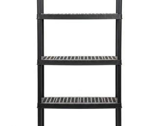 Gracious Living Tier Black Plastic Shelving Unit second image