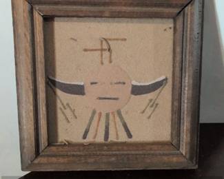 Navajo Medicine Man Sandpainting Framed Art