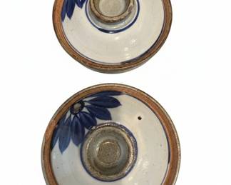 Ken Edwards El Palomar Guadalajara Blue Stoneware Lids