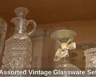 Assorted Vintage Glassware Set