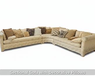 Sectional Sofa with Decorative Pillows second image
