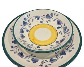 HandPainted Ceramic Bowl  Tournesol Pattern