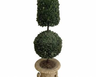Artificial Boxwood Topiary in Urn Planter