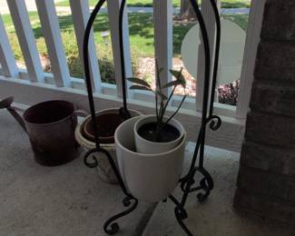 Wrought Iron Hanging Plant Stand