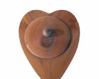 Wooden HeartShaped Trinket Box with Lid