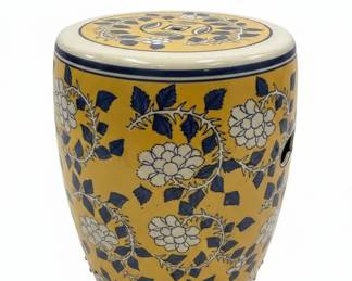 Chinese Ceramic Garden Stool  Yellow Floral second image