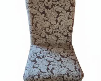 Damask Upholstered Dining Chairs Set of 