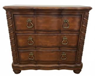 Vintage Louis XV Style Carved Wood Commode second image